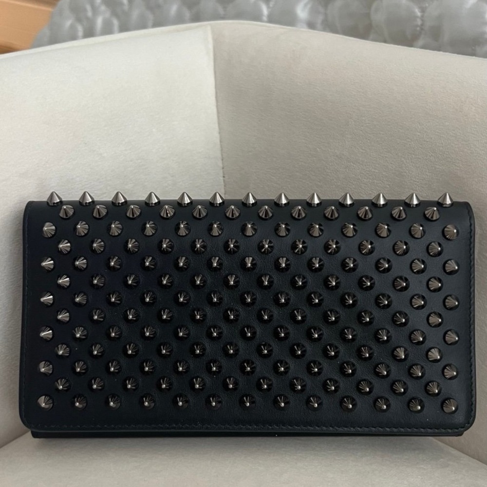 Christian Louboutin Black Studded Clutch